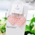 Day Earrings Earrings HP078 Valentine's Day Hearts Dangle Earrings Mirror Heart Engraved Acrylic Earrings