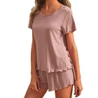 Cotton Women's Sleepwear Women High Quality Wholesale Cotton Comfortable Women's Sleepwear Short Sleeve Pajamas Set