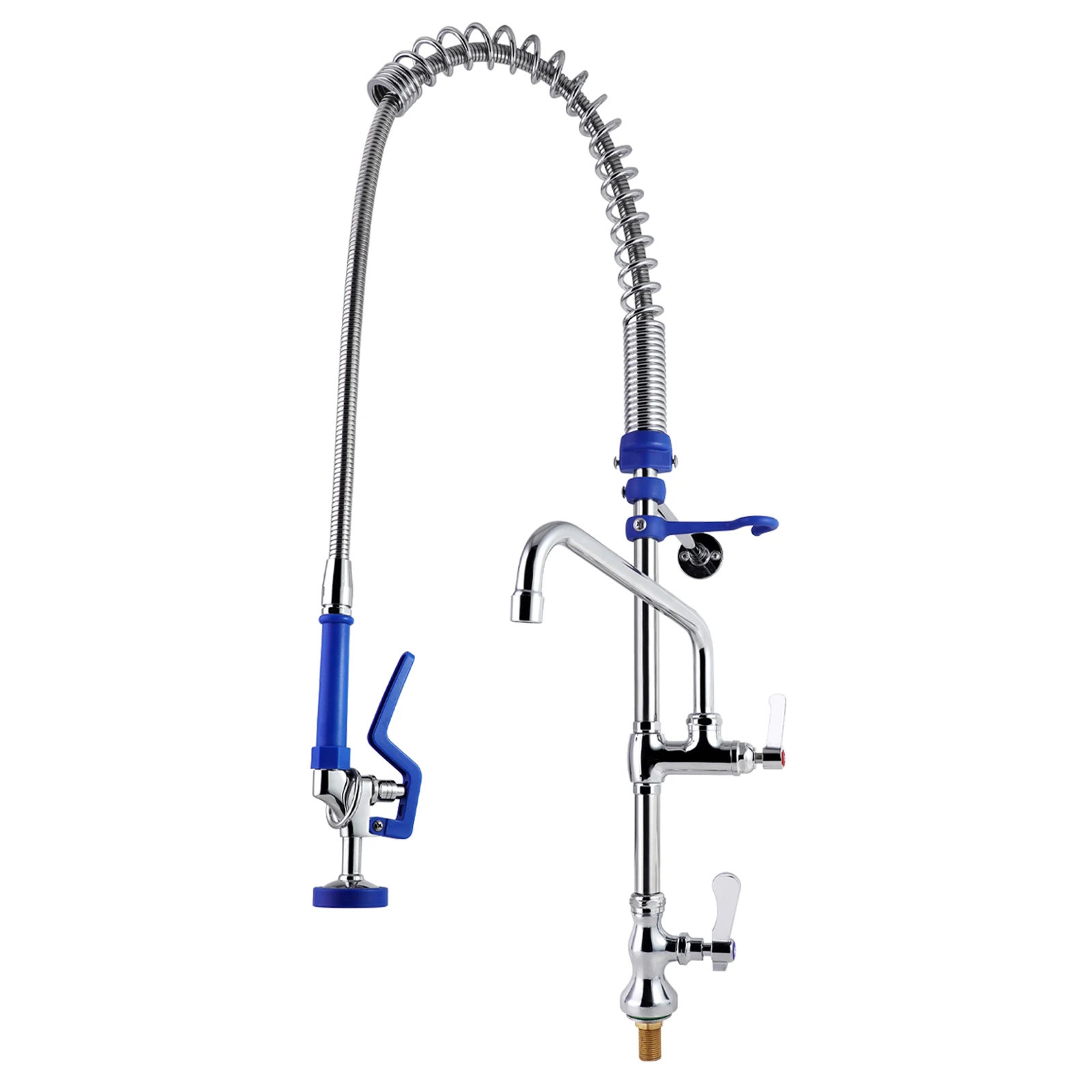 Commercial High-Pressure Pull Out Down Kitchen Faucet Stainless Steel Spring Pre-Rinse for Restaurant Dishwasher Use manufacture