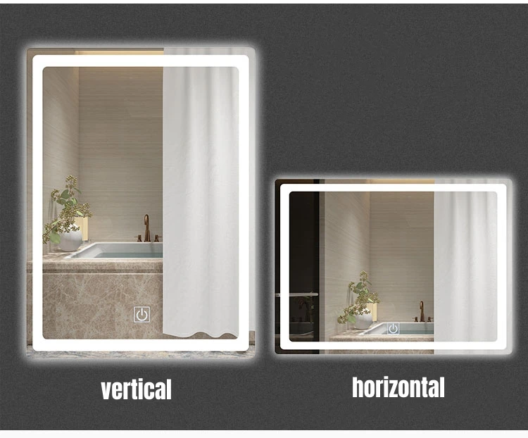 product wholesale led makeup mirror frameless led bathroom mirror with led light smart bathroom mirror with weather for hotel bathroom263-9