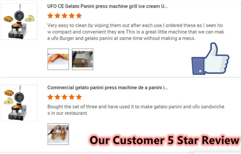 Korean UFO shape flying saucer burger machine presse glace orgnal waffle ufo burger maker machine machinr with own logo name CE