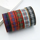 Factory Direct Sale Check Plaid Ribbon Multi Colors Plaid Tartan England Gingham Ribbon Bows