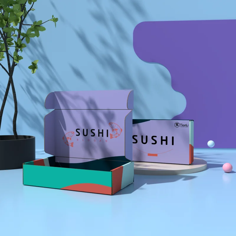 product wholesale fashion fast food takeaway paper box customized logo sushi with sauce packaging box high quality fast food paper box-7