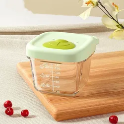 Freezer reusable 4 oz glass jar small glass storage containers baby food jars with silicone lid