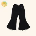 New Trend High Quality Bell Bottom New Born Baby Pants Solid Jeans Girl Pants