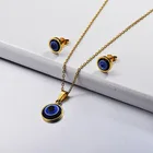 Jewelry BAOYAN CZ Evil Eye Necklace 18k Gold Plated Jewelry Stainless Steel Jewelry Set For Women