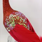 Wedding Wedding Decoration SYART Decor Wedding Parties Chinese Red Ostrich Feather Peacock Bird Wedding Deco