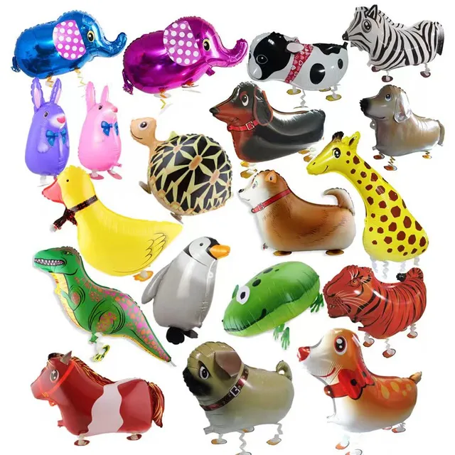 Pet Animals Walking Metal Foil Balloons Cute Funny Gift Bedroom Outdoor Party Decorations Supplies For Kids Girls Boys