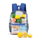 School Promotional Kids Waterproof School Bags Outdoor Travel Custom Logo Transparent Kids PVC Clear Backpack