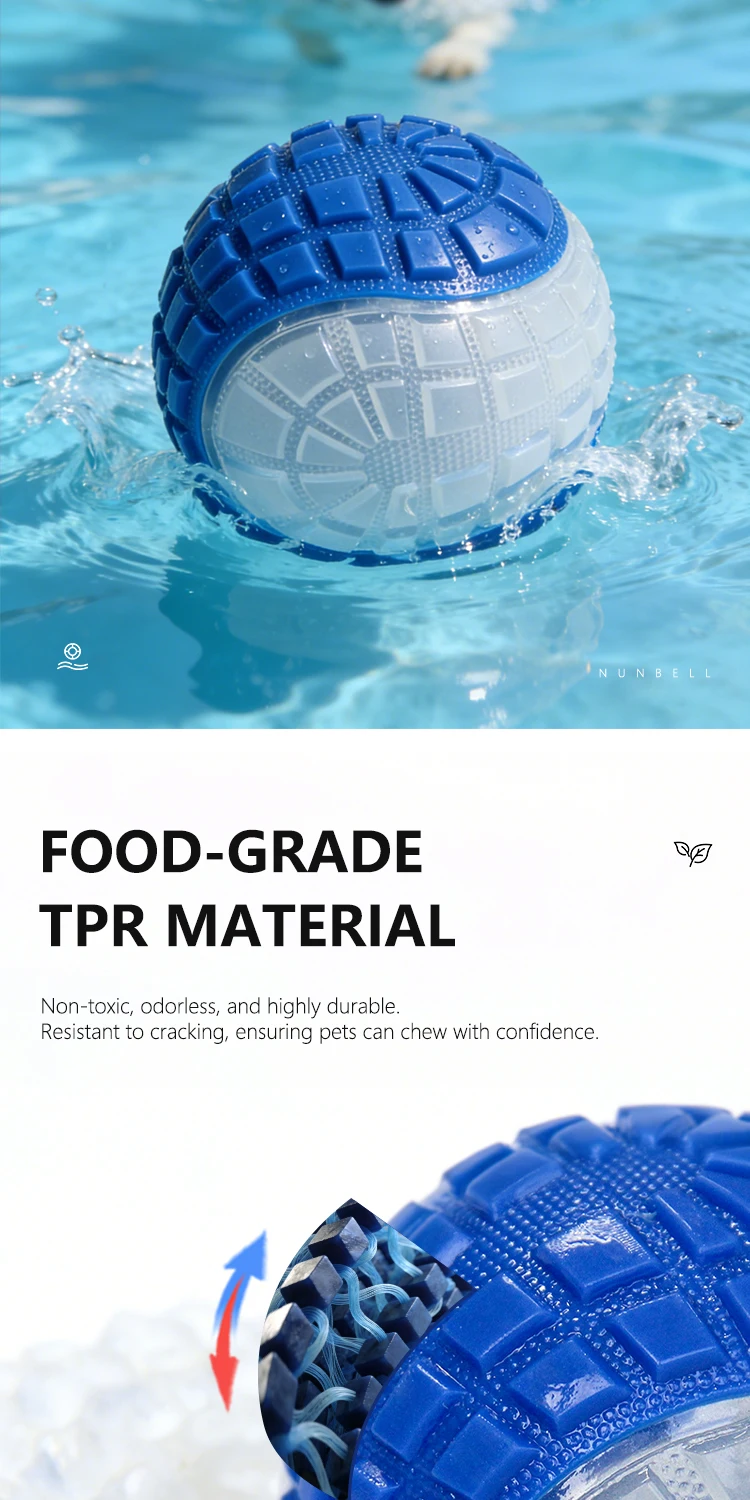 Eco-Friendly High Quality Outdoor Sport Dog Toys Glow-in-the-Dark Interactive Squeaky Training Play Ball-Durable Rubber for