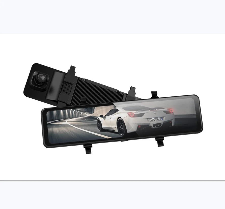 Mirror Dash Cam fotocamera frontale e posteriore 1080P Full HD visione notturna schermo touch screen 2.5D Dual Lens 2.5D 