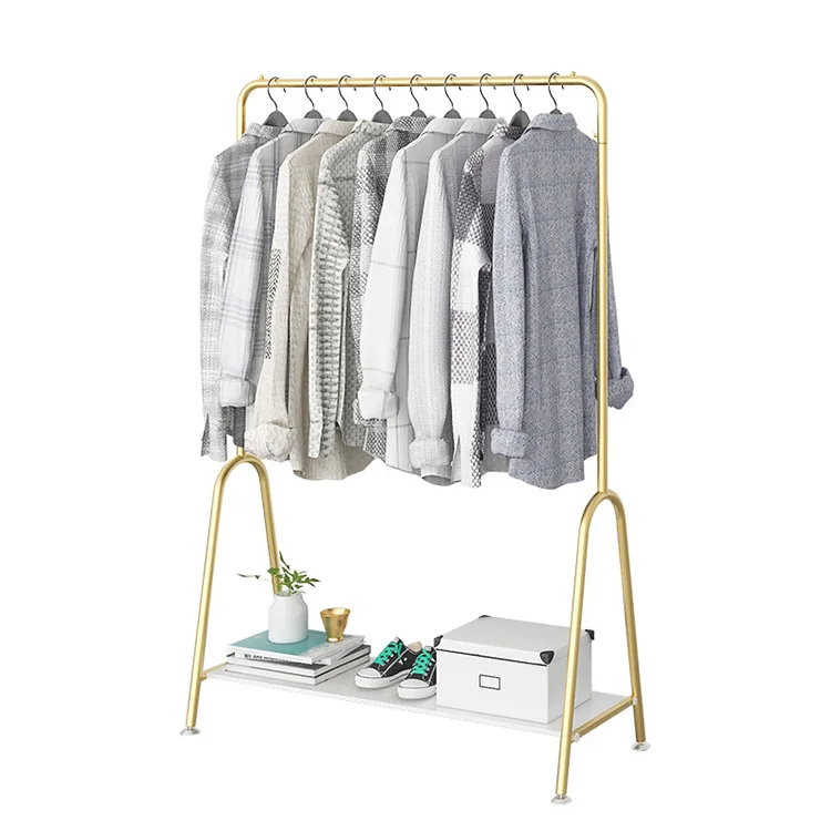 Modern Luxury Coat Rack with Steel Iron Hanger Stand Gold Color Multi-Application Home Bedroom Living Room Bathroom Hotel Hall