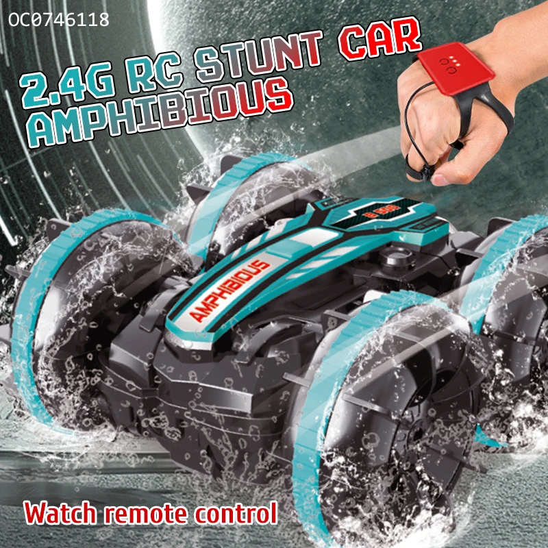 Amphibious vehicle remote control rolling rc car stunt car with hand gesture