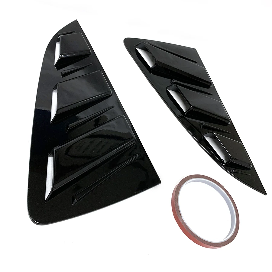 product car rear window shutter cover trim window louver side vent trim fit for vw polo 2014 2018 accessories-5