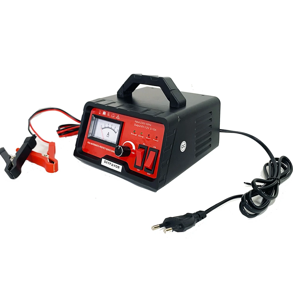 Automatic 12V 24V battery charger 12V 24V 10A adjustable fast truck motorcycle car battery charger for gel agm lead acid