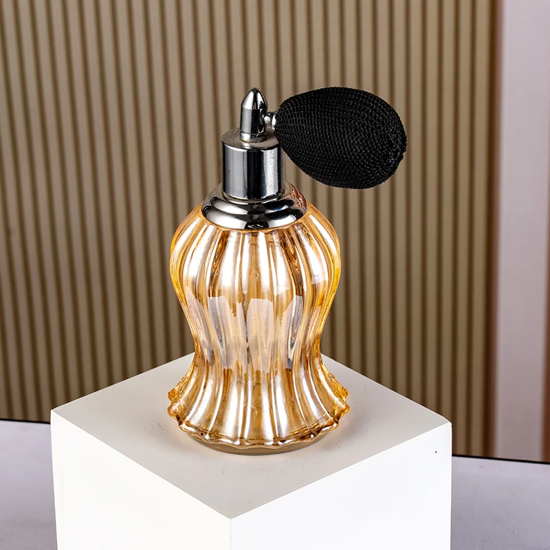 product new gold extruded spray glass empty bottle 12ml noble elegant crystal perfume bottle-8