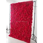 Wedding New Faux Peony Flower Wall Wedding Backdrop Decor Silk Artificial Rose Flowers Wall Panel