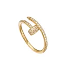Charm Ring Diamond European And American Charm Ring Row Of Diamond Nail Ring