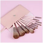 OEM 11pcs Personalized Synthetic Makeup Brushes Kit Custom Logo Matte Makeup Brush Travel Set With Bag