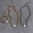 Necklace Pearl Multi Layered Necklace Stainless Steel Single Freshwater Pearl Necklace For Women