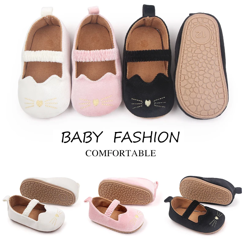 New Arriving Spring and Autumn Cartoon Cat Head Soft Bottom Non-slip Baby Prewalker Shoes supplier