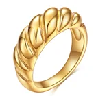 Gold Rings Hot Sale Gold Filled Chunky Rings Stainless Steel Vintage Rings For Women