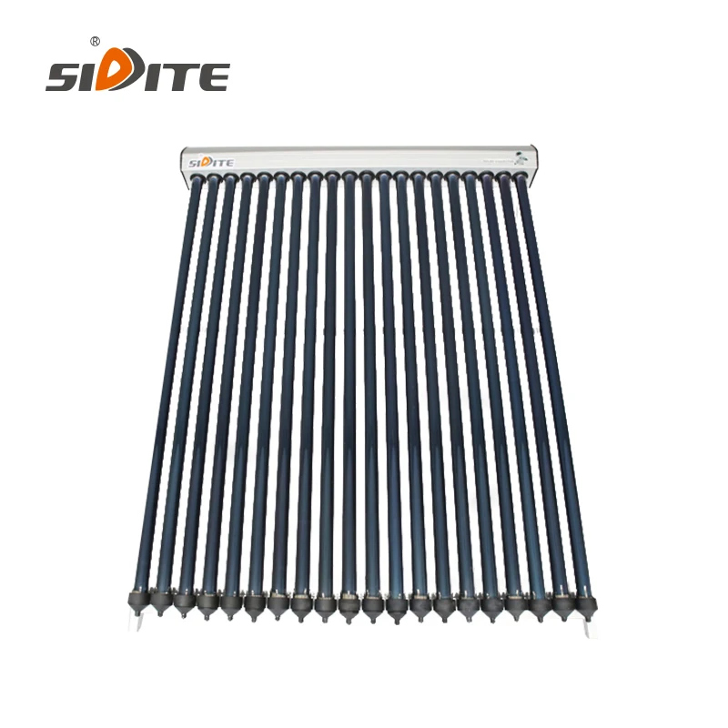SC-H24 24mm Condenser Heat Pipe Solar Collector Red Copper Heat Pipe Aluminum Alloy Manifold Twin-Glass Free-Standing Outdoor manufacture