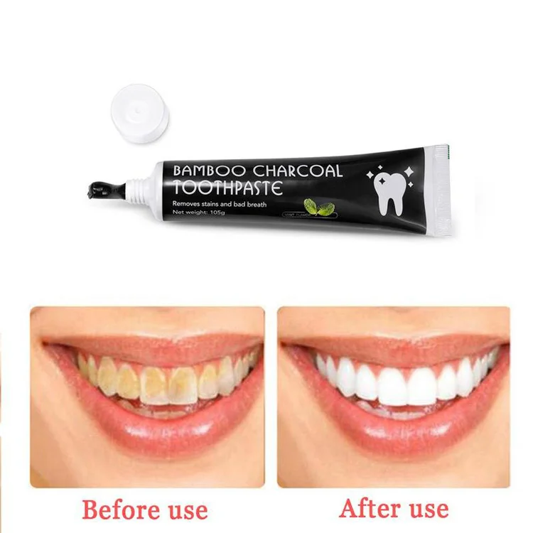 Oral Care Teeth Whitening Natural Black Bamboo Activated Charcoal Toothpaste 105g