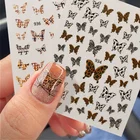 Nail Sticker 5d Nail Sticker Leopard Print LaceJewelry Butterfly Sticker
