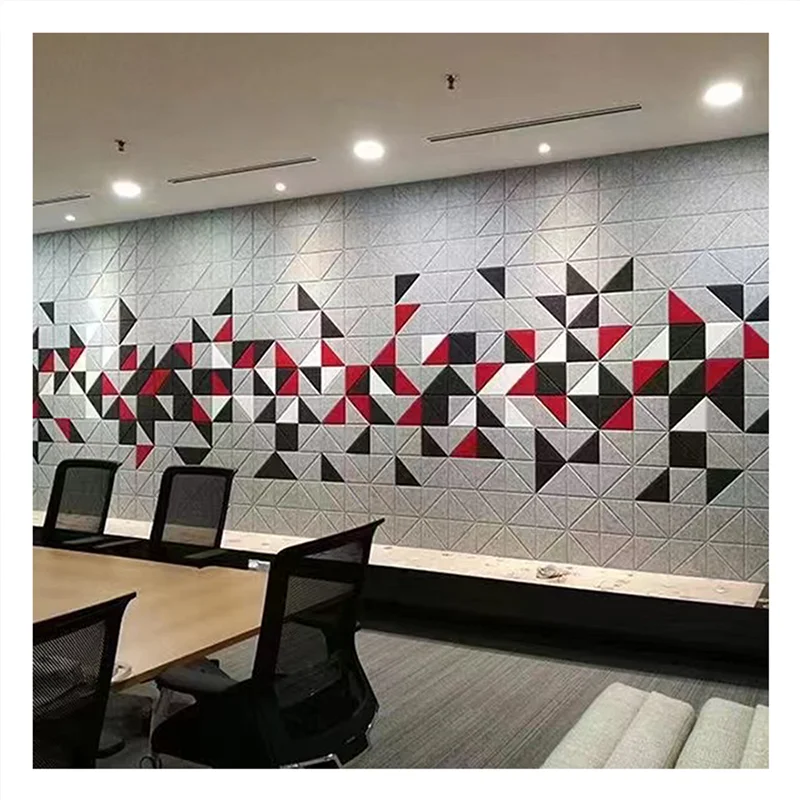 Chinese Manufacturers Flexible Soft Polyester Fiber PET Sound Proof Wall Decorative Acoustic Panels