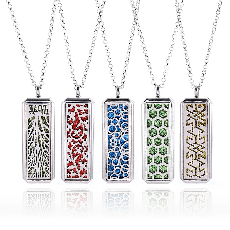 Magnetic Open Square Frame Box Necklace 