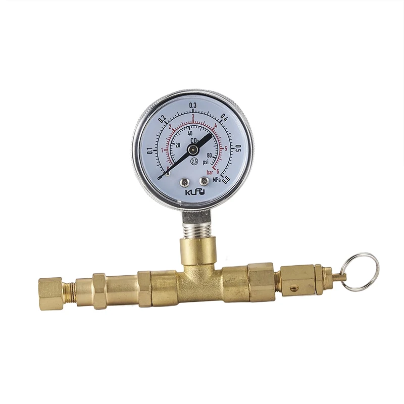 product gas pressure regulator one inlet thread with one gauge release pressure valve for test-0