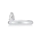 Pear Shape Rings Gemnel Minimalist Dome 18K Gold Pear Shape Diamond 925 Silver Gemstone Rings