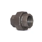 Union Plumbing Fitting Water Connect Black Surface 1/2 Malleable Iron Flat Seat Conical Union