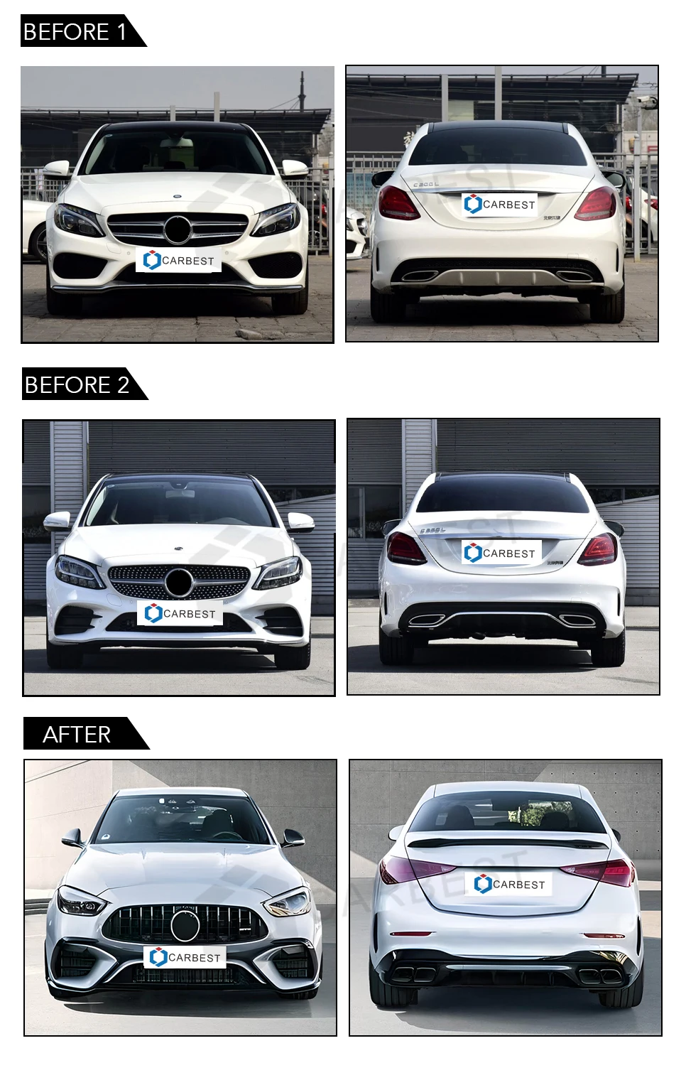 New Bodykit Facelift For Mercedes Benz C Class W Upgrade