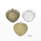 Star Heart China Custom Love Star Moon Heart Base Setting Tray Bezel Neck Pendant Charm Heart