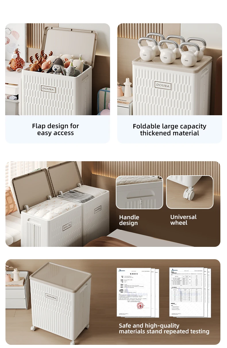 Wannuo Multipurpose Plastic Storage Box Doll Storage Box Household Foldable Storage Box With Wheels for Flexible Movement factory