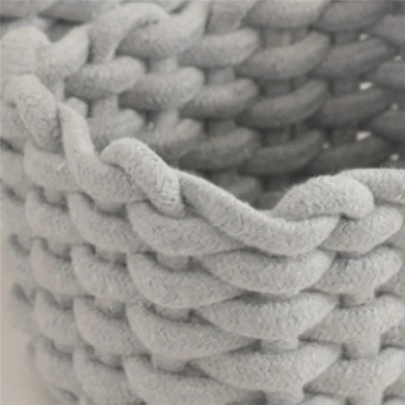 New Cotton Rope Woven Storage Basket Cosmetic Toy Storage Box Small Cotton Rope Basket For Storage