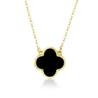 Silver Luxury Women 925 Sterling Silver Four-leaf Clover Necklace With 925 Sterling Silver