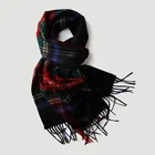 2021 New Arrival Designer Soft Plaid Winter Women Men Wool Warm Thick Shawls Fringed Tassel Women Scarves