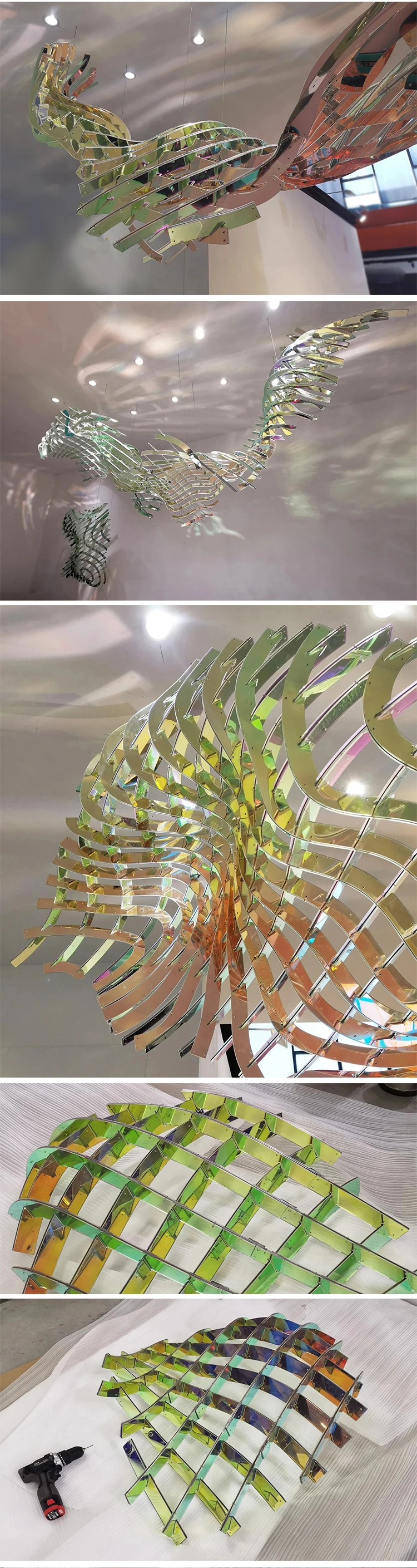 CPL-40 Unique Design Indoor Decoration Hotel Lobby Hall Villa Custom Large Led Chandelier manufacture