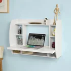 Study Computer Nordic Stylish Multi Function White Modern Wall Mounting Study Computer Desk