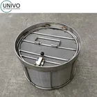 Wire Mesh Stainless Steel Wire Mesh Round Basket With Lid Customized Welded Basket WE142101H