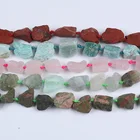Multi Rough Gemstones 30x20mm Multi Color Natural Rough Amethyst Gemstone Stone Strand