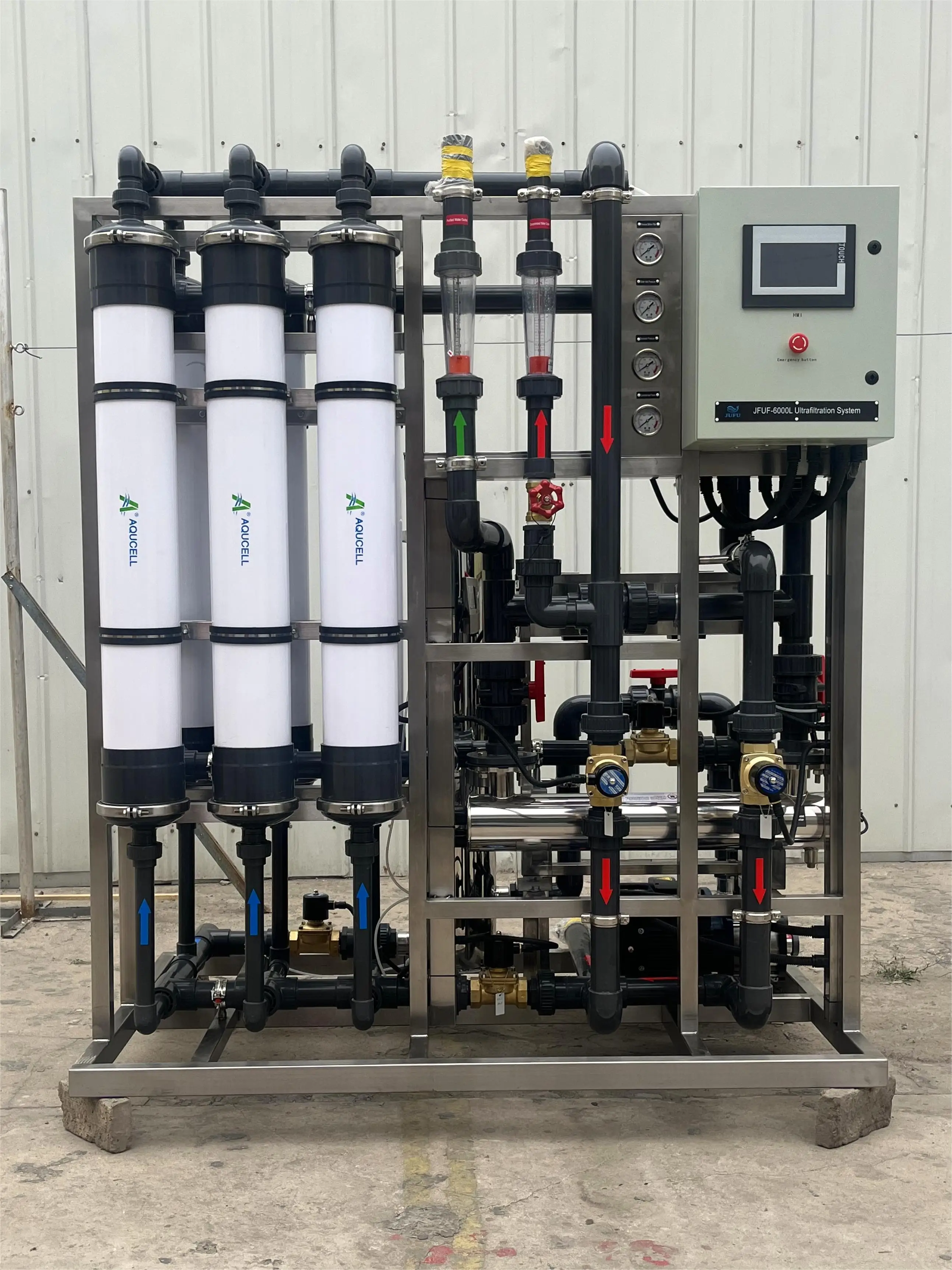 Liters Per Hour Uf System Ultra Filtration Water Treatment Pvdf Uf