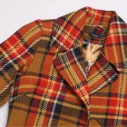 Long Coat Long LONG Blended Wool Good Quality Thick Winter Women Jacquard Check Trench Coat