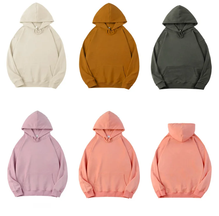 Wholesale High Quality Heavyweight Unisex 100% Cotton Custom Logo Blank Oversized Plain Sweatshirts hoodies unisex