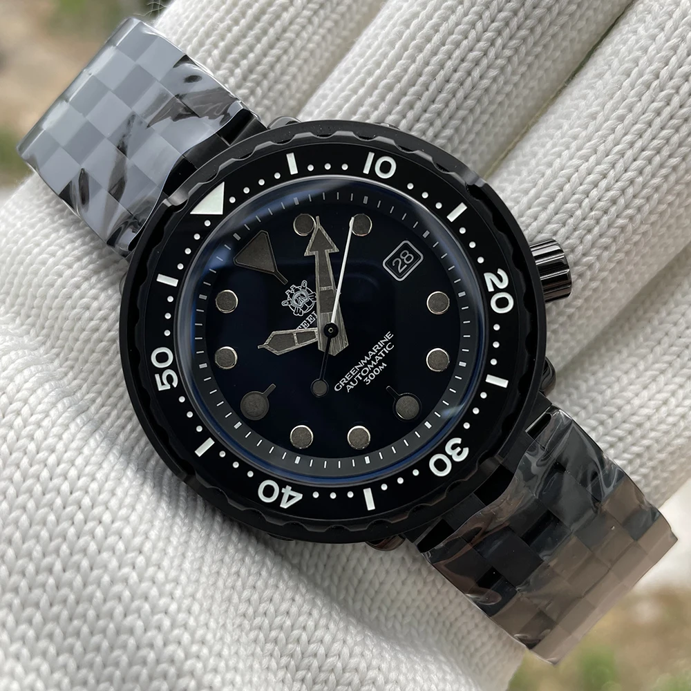 Sd1975xt Steeldive Pvd Black Stainless Steel Case 300m Water Resistant