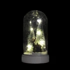 Custom Clear Hand Blown Glass Dome Christmas Tree Reindeer Snow Scene Xmas Cloche Decorating Ideas Craft Ornaments