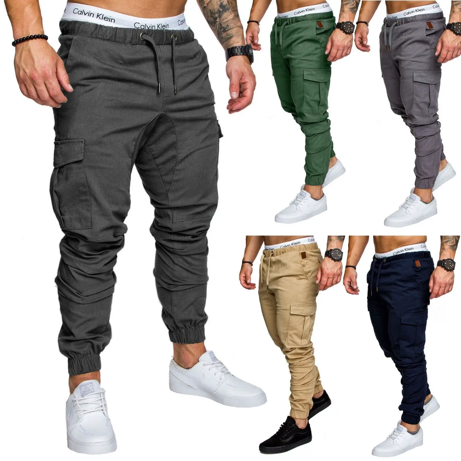 mens joggers with elasticated bottoms